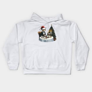 Devon Rex Cat Christmas Kids Hoodie